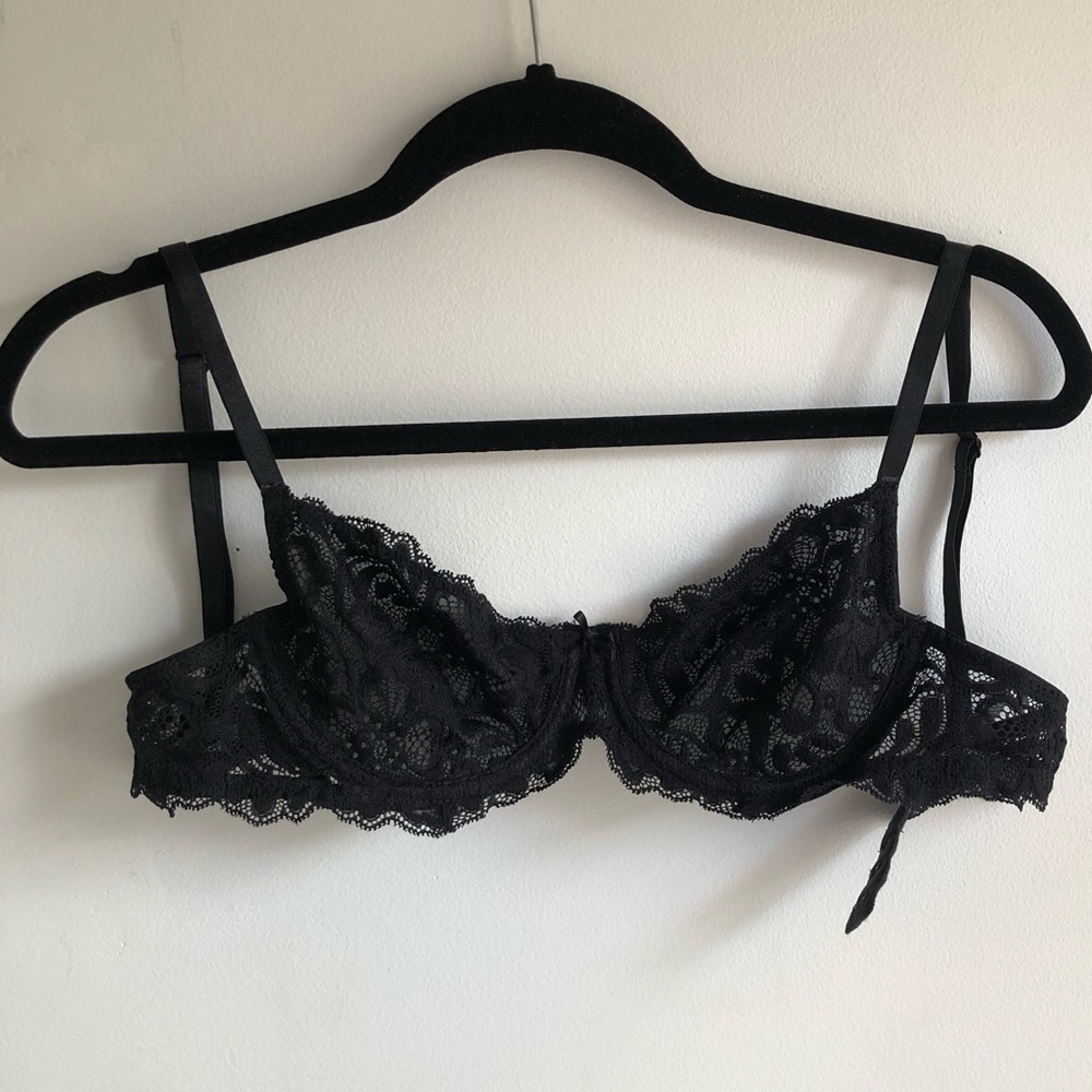 Black Lace Bra